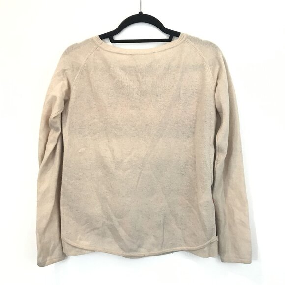 Comptoir Des Cotonniers Wool Blend Geometric Print Sweater Size S Beige & Red - Picture 2 of 7